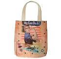 Rosie the Riveter "We Can Do It!" Patriotic Tote Bag w/ WWII image USA Made by FlagClothes