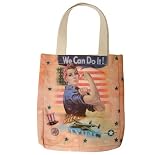 Rosie the Riveter We Can Do It! Patriotic Tote Bag w/ WWII image USA Made by FlagClothes