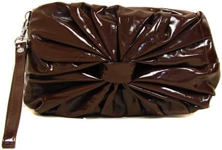 Brown Ribbon Clutch (Brown)