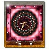 MANDALA pink zen meditation orient india inner harmony peace chakra spirituality FlowerPower - 6x6 Desk Clock