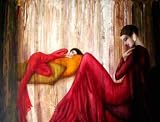 Les Deux Vestales au Sofa Art Poster Print by Philippe Auge, 46x36