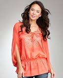 bebe Long Sleeve Caftan Tunic
