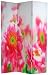 Huge Floral Art Print 3 Panel Room Divider - 6ft. Flower Garden Color Photo Printed Privacy Folding Floor Screen