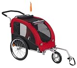 Comfy Dog Bike Trailer w/ Stroller Kit Red – Large