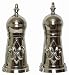 Decorative Stainless Steel Salt & Pepper Set with Fleur de Lis Design