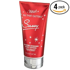All That Glitters Scented Shimmer Body Lotion, Sassy, 5-Ounce Tubs (Pack of 4)