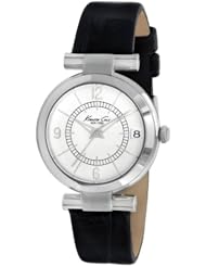 Kenneth Cole New York Womens KC2746 Classic Round Silver Dial Black Watch