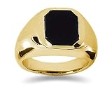 0.00 CTW Men's Diamond Ring in 14K Yellow Gold