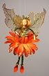 Orange Daisy Flower Garden Fairy Fairy 6" Ornament
