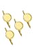Solid 14K Gold Round Stud Set (4)