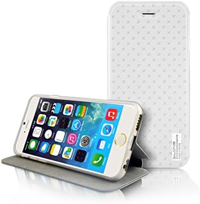 DLONS® iPhone 6 Case,Ultra Slim Thin Flip PU Leather Case Cover for Apple iPhone 6 - White 4.7 inch