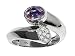 1.07 cts Lab Created Alexandrite and Genuine Diamond Ring - 14kt White or Yellow Gold