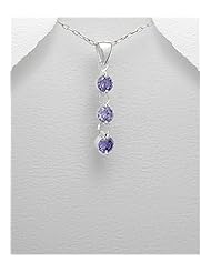 CZ Pendant Necklace In 92.5 Sterling Silver