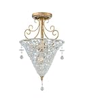 Crystorama Lighting Group 5900-BG-Clear Burnished Gold / Clear Signature Single Light Hand Cut Cryst