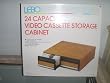 24 Capacity Video Cassette Storage Cabinet