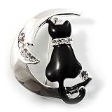 Katze und Mond, Brosche