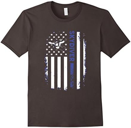 Men's Skydiver Flag - Skydiver TShirt XL Asphalt