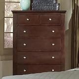 LE Charmel Solid Wood Fully Assembled Chest , Cherry Finish