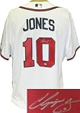 Chipper Jones Autographed/Hand Signed Atlanta Braves White Majestic Authentic Jersey
