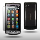 SAMSUNG S8500 WAVE BLACK GEL COVER CASE WITH SCREEN PROTECTOR BY CELLAPOD CASES