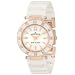 Anne Klein Women's 109416RGWT Swarovski Crystal Accented Rosegold-Tone White Ceramic Watch