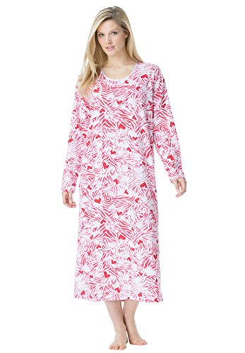 Dreams & Co. Women's Plus Size Tag-Free Cotton Long Sleepshirt .