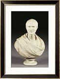 An English White Marble Bust of a Gentleman, 1838 Framed Art Poster Print by David Gilbert, 24x32
