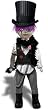 Mezco Toyz Living Dead Dolls Alice In Wonderland Figure Cybil as The Mad Hatter