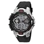 Armitron Men's 408197RED Sport Silver-Tone Digital Chronograph Watch