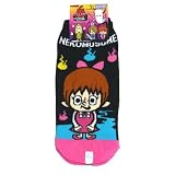 ゲゲゲの鬼太郎×パンソンワークス◎レディースソックス【ネコムスメBK×PK】☆キャラックス女性用靴下通販☆