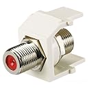 Panduit NKFWH 1-Port Coupler Module with F-Coaxial Connector, White