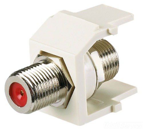 PanduitNKFEI 1-Port Coupler Module with F-Coaxial Connector, Electric Ivory