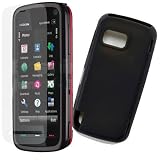 Shock resistant Nokia 5800 Xpressmusic Black Silicone Skin Case