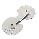 uxcell　半径ゲージ　測定ツール　内径　外径　R15-25mm　シルバートーン