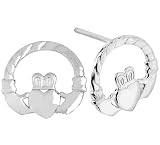 Sterling Silver Classic Claddagh Earring