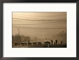 Afghan Herders Lead Their Livestodk Across a Road in Kabul, Afghanistan, Monday, Oct 9, 2006 Framed Photographic Poster Print by Rodrigo Abd, 21x17