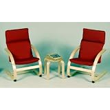 41%2BjkjUAX6L. SL160  Guidecraft Kid’s Red Rocker Table and 2 Chair Set