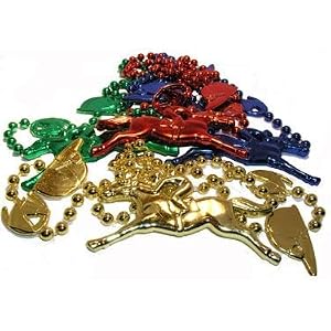 Festive Derby Bead Necklace with Jockey Caps
