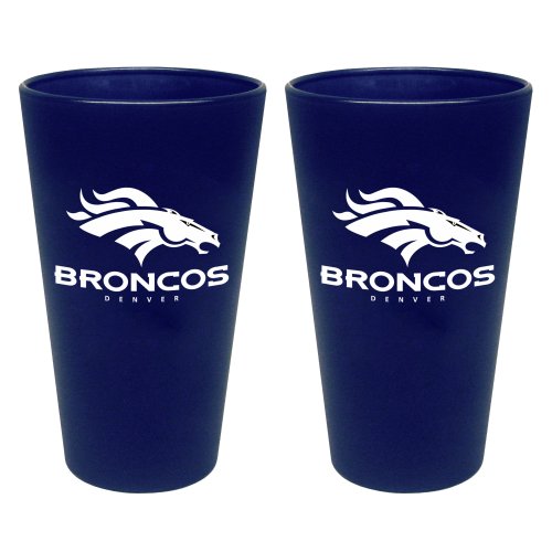 NFL Denver Broncos 2 Pack Colored Frosted Pints
