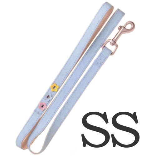 Hartz ハーツウォーカー リード フラワー SS 超小型犬用 ライトブルー