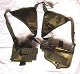Sporting Goods : Ambidextrous Airsoft Shoulder Holster - Green Camo