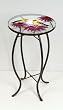 Finches on Coneflower Round Glass Side Table Finches on Coneflower Round Glass Side Table