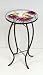 Finches on Coneflower Round Glass Side Table