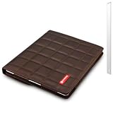 Apple iPad 3/2 Chocolate Coloured 'The Pad' Case / Cover / Pouch / Holster with Stand Function + Screen Protector By Shocksockby Shocksock