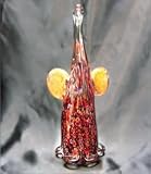 IMAGE OF Murano Glass Vase Mouth Blown Art Crystal Millefiori Sculpture STV004