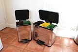 Stainless Steel Recycling Bin Duo