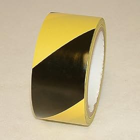 JVCC HZ-8 Hazard Warning Tape: 2 in. x 18 yds. (Black with Yellow stripes)