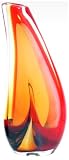 Ecco!Murano Hand Blown Large 14" Vase Amber, Red