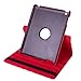 HDE Rotating iPad Case Magnetic Folding Leather Cover Folio Flip Stand for Apple iPad 2 iPad 3 iPad 4 (Red & White Polka Dot)