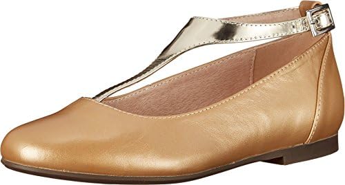 Venettini Kids Girl's 55-Francis (Little Kid/Big Kid) Gold Pearlized Leather/Gold Mirror Leather Flat 35 (US 3.5 Big Kid) M